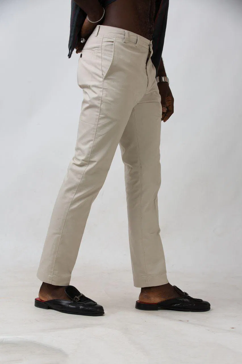 Cotton Chinos - Beige