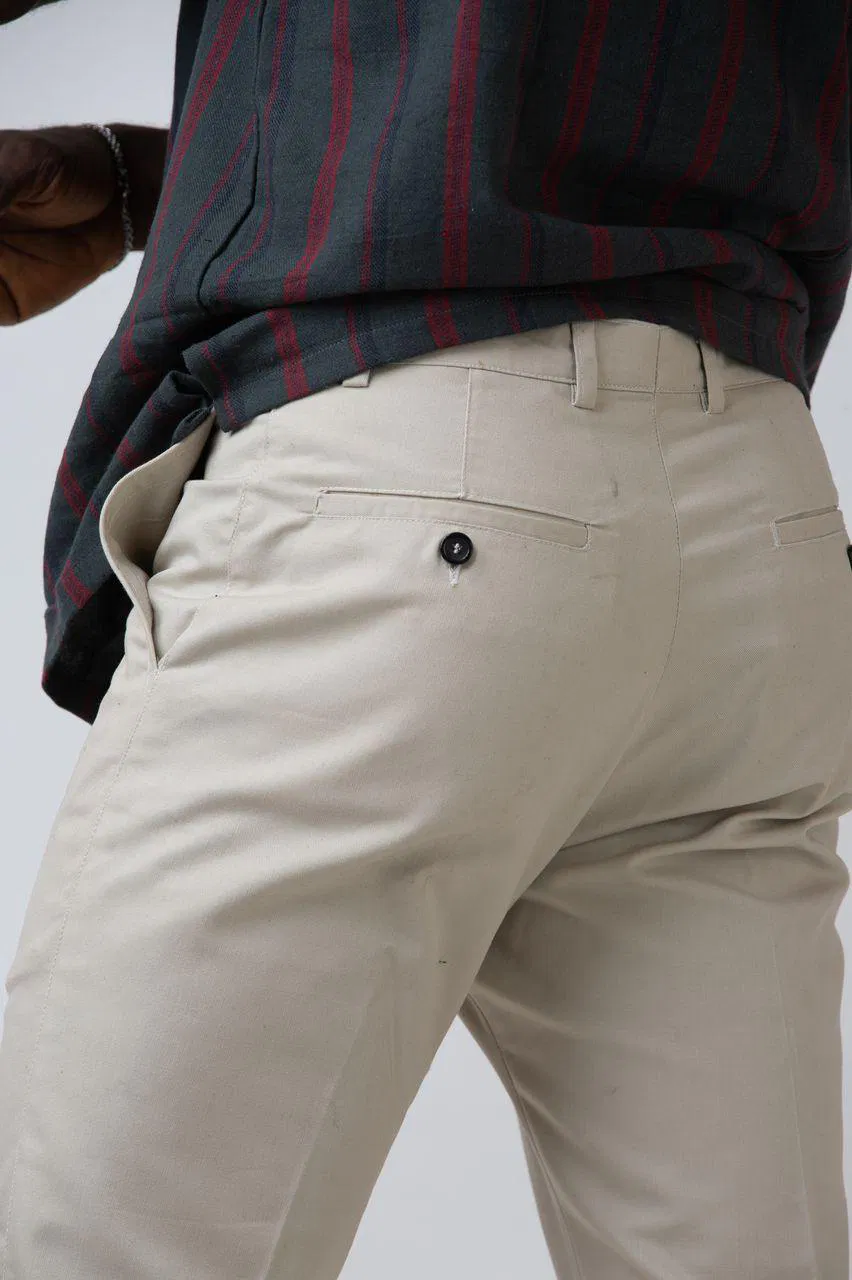 Cotton Chinos - Beige