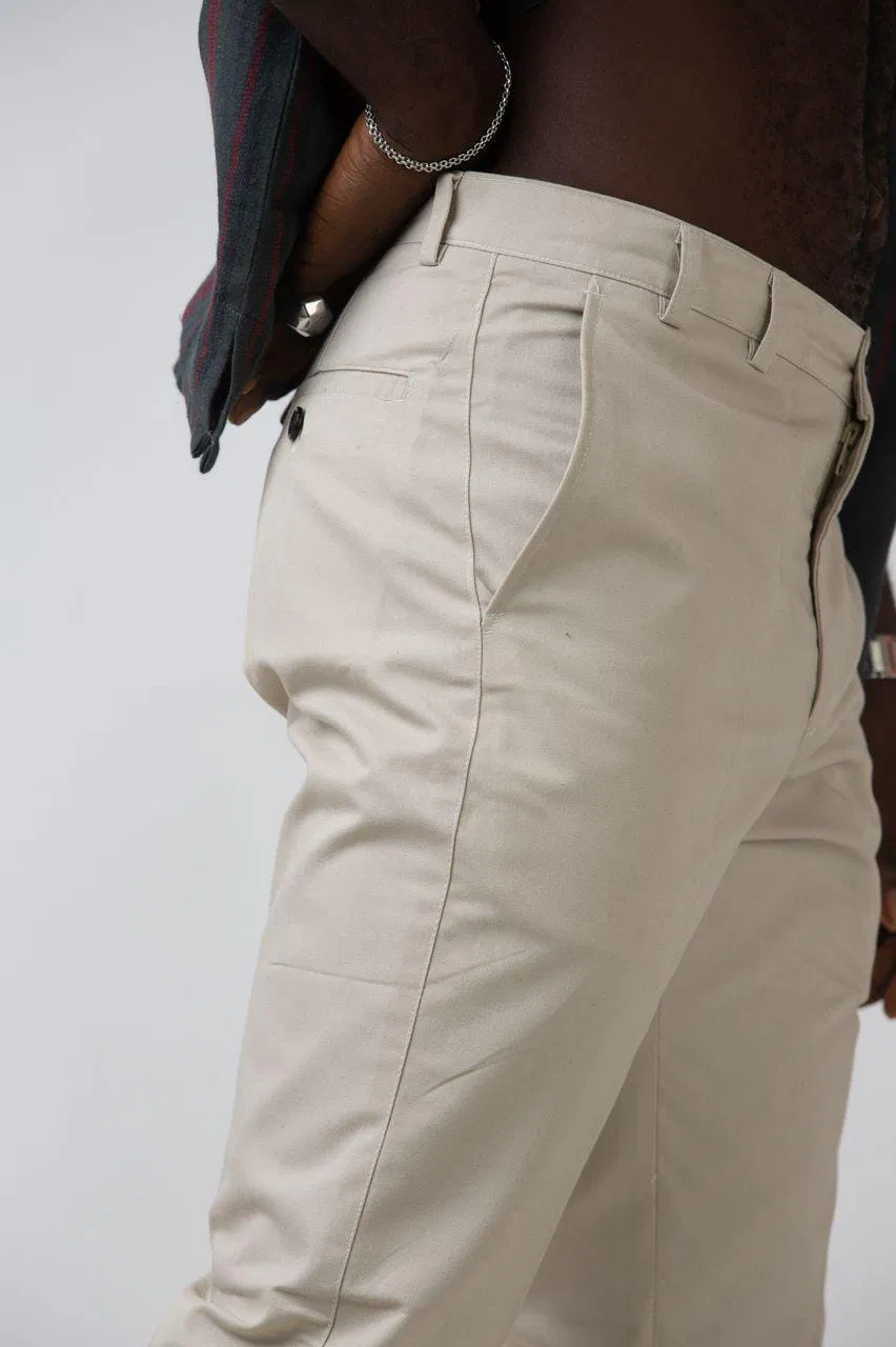 Cotton Chinos - Beige