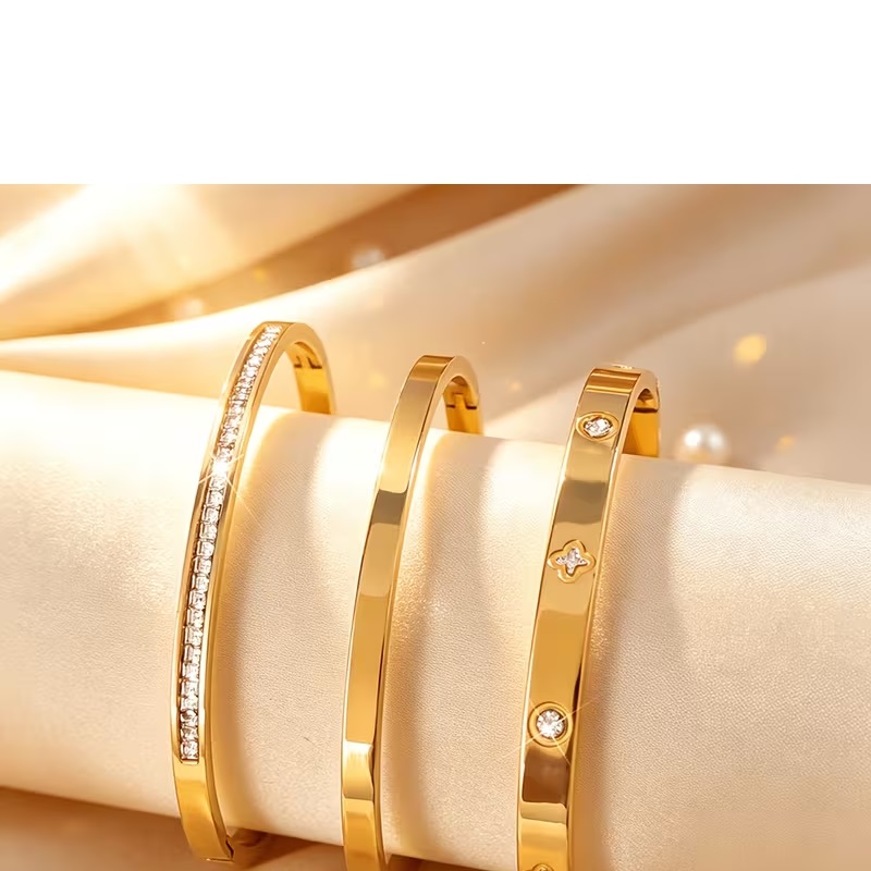 Gold Plated Bracelet Set